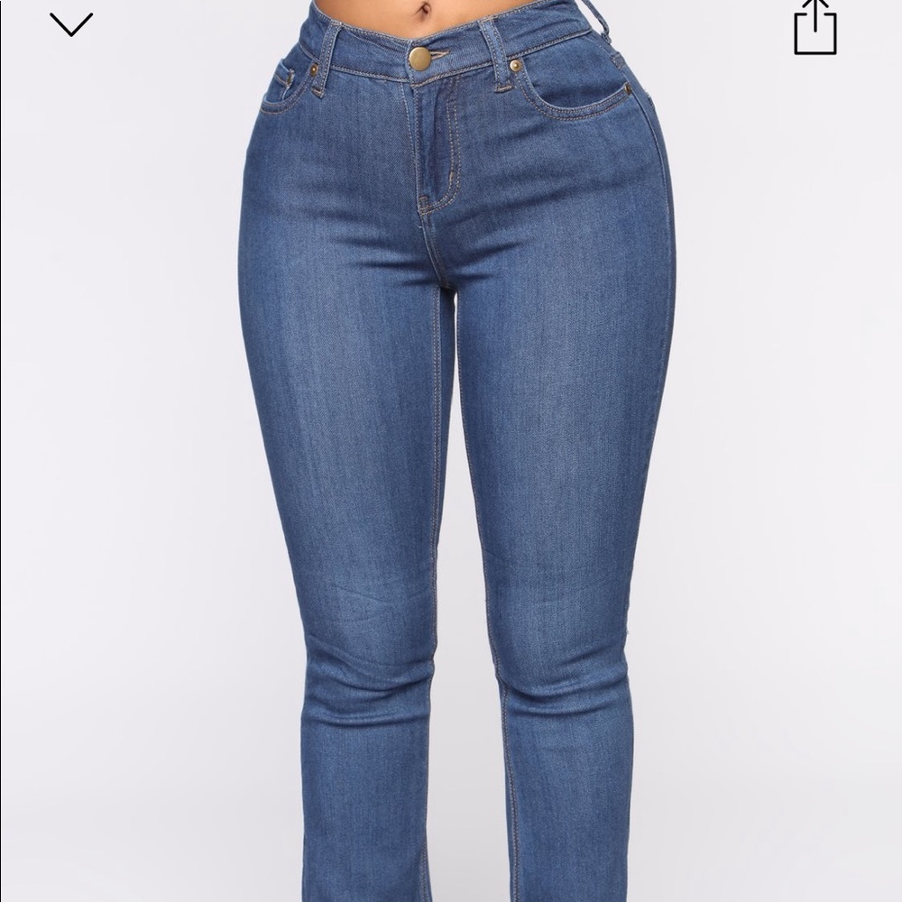 Fashion nova flare jeans.